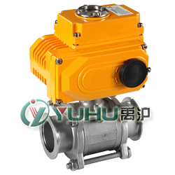 Q981F/PPL內螺紋電動球閥 （卡箍連接） 