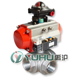 氣動(dòng)三通內(nèi)螺紋球閥 （配電磁閥、限位開關(guān)） 
