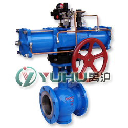 氣動(dòng)偏心半球閥（帶三聯(lián)件、手輪機(jī)構(gòu)）