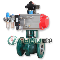 氣動切斷球閥（單作用氣缸、三聯件）